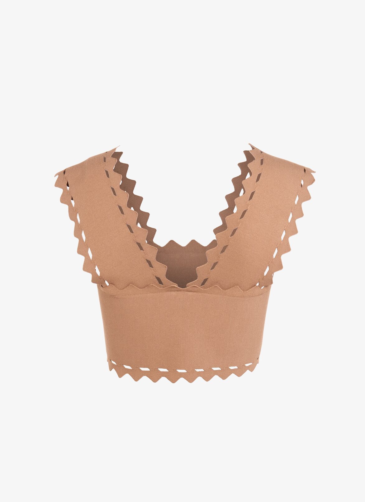 Stretch knit cropped top ALAÏA SAVANE STRETCH KNIT CROPPED TOP